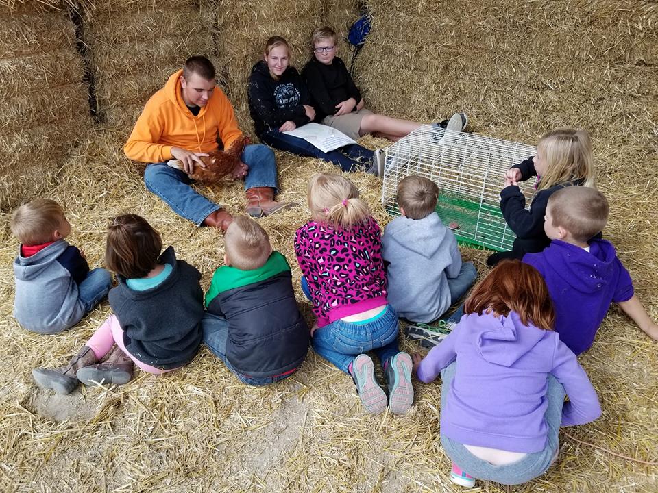 Zielanis Elementary School listening to a Kiel FFA student